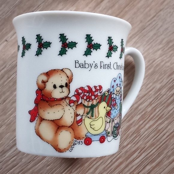 Vintage 80's Baby's First Christmas Cup Lucy Rigg & Me Made in Japan Enesco - Picture 1 of 14